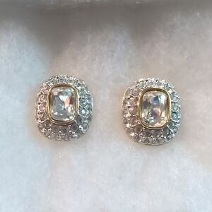 Swarovski Gold and Silver Crystal Earrings